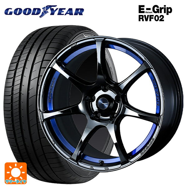 【最大3万円OFFクーポン 5/16 1:59迄】225/45R18 95W XL グッドイヤー エフィシェントグリップ RVF02 ウェッズ ウェッズスポーツ SA75R BLC2 18-7.5J 国産車用 サマータイヤホイール4本セット