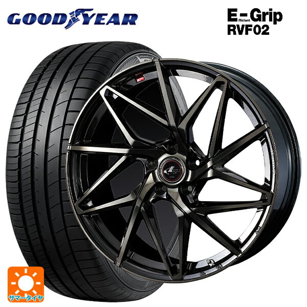 【6/15〜16限定 全品P5倍＆クーポン】245/45R19 102W XL グッドイヤー エフィシェントグリップ RVF02 ウェッズ レオニス IT PBMC/TI 19-8J 国産車用 サマータイヤホイール4本セット