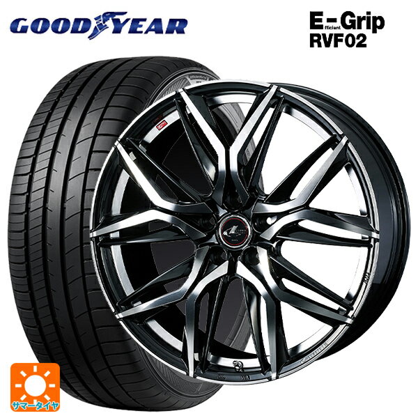 【6/22 20時〜 全品P5倍＆クーポン】225/55R19 103W XL グッドイヤー エフィシェントグリップ RVF02 # ウェッズ レオニス LM PBMC 19-8J 国産車用 サマータイヤホイール4本セット