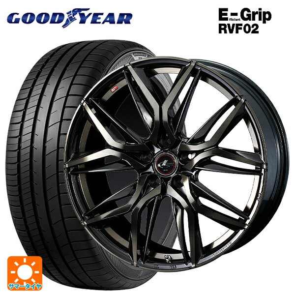205/55R16 94V XL グッドイヤー エフィシェントグリップ RVF02 ウェッズ レオニス LM PBMC/TI 16-6.5J 国産車用 サマータイヤホイール4本セット