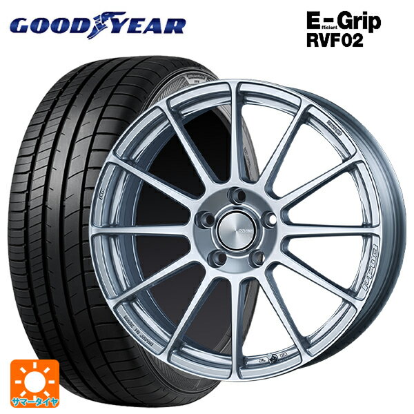 【6/22 20時〜 全品P5倍＆クーポン】スバル フォレスター(SL系)用 225/55R18 102V XL グッドイヤー エフィシェントグリップ RVF02 エンケイ パフォーマンスライン PF03 スパークルシルバー 新品サマータイヤホイール 4本セット