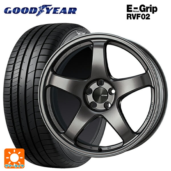 【6/22 20時〜 全品P5倍＆クーポン】215/45R18 93W XL グッドイヤー エフィシェントグリップ RVF02 エンケイ パフォーマンスライン PF05 DS 18-7.5J 国産車用 サマータイヤホイール4本セット