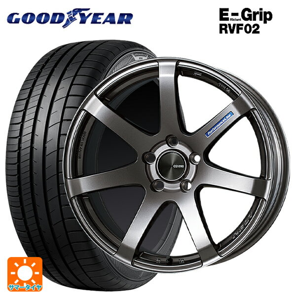 【6/11 1:59迄 全品ポイント5倍】225/40R19 93W XL グッドイヤー エフィシェントグリップ RVF02 エンケイ パフォーマンスライン PF07 DS 19-8J 国産車用 サマータイヤホイール4本セット