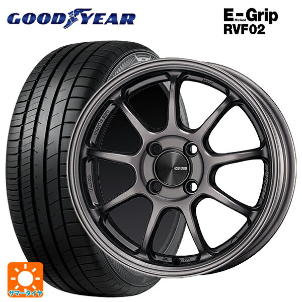 215/45R17 91W XL グッドイヤー エフィシェントグリップ RVF02 エンケイ パフォーマンスライン PF09 DS 17-7J 国産車用 サマータイヤホイール4本セット