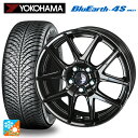 215/50R18 92V ヨコハマ ブルーアース4S AW21 共豊 シュタイナー SL5(中古) グロスブラック×サイドカット 18-7J 国産車用 オール...
