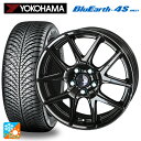 ミツオカ バディ()用 225/60R18 104V ヨコハマ ブルーアース4S AW21 シュタイナー SL5 グロスブラック×サイドカット 新品オールシーズンタイヤホイール 4本セット