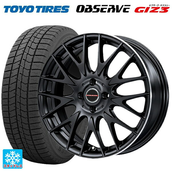 【6/11 1:59迄 全品ポイント5倍】165/55R14 72Q トーヨー オブザーブ ガリットギズ3 ビックウェイ レイシーン プラバ 9M Jr2 GBK/リムP 14-4.5J 国産車用 スタッドレスタイヤホイール4本セット