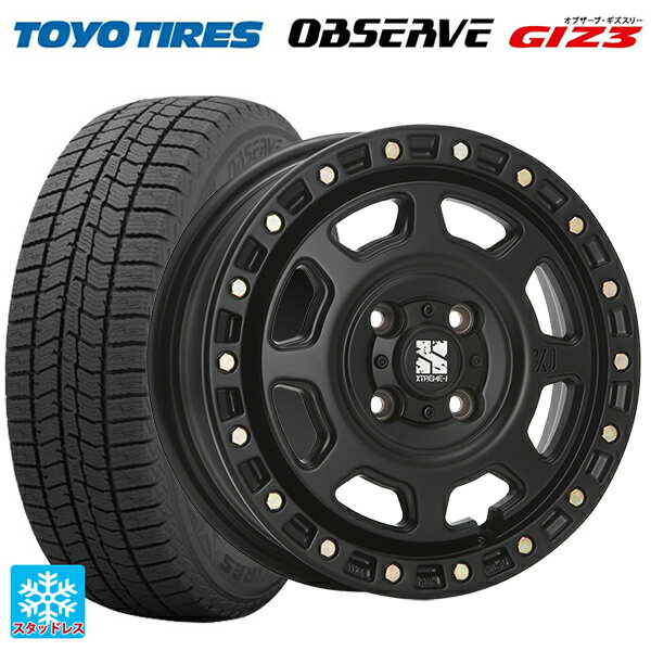 155/65R13 73Q トーヨー オブザーブ ガリットギズ3 エムエルジェイ エクストリームJ XJ07 # Satin Black 13-4J 国産車用 スタッドレスタイヤホイール4本セット