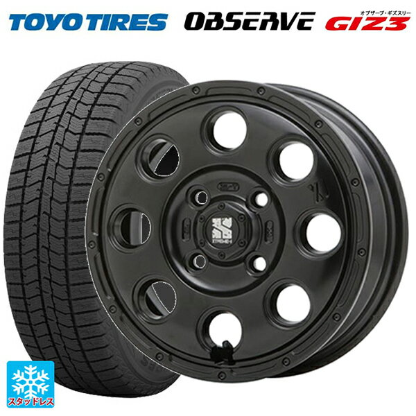 【6/11 1:59迄 全品ポイント5倍】165/55R14 72Q トーヨー オブザーブ ガリットギズ3 エムエルジェイ エクストリームJ KK03 Satin Black 14-4.5J 国産車用 スタッドレスタイヤホイール4本セット