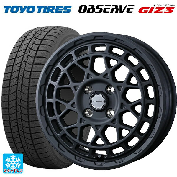 165/60R14 75Q トーヨー オブザーブ ガリットギズ3 ウェッズ マッドヴァンス X タイプM フルマットブラック 14-4.5J 国産車用 スタッドレスタイヤホイール4本セット