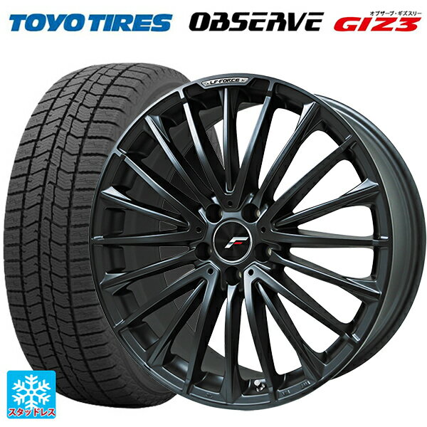 トヨタ クラウンスポーツ(36系)用 235/55R19 101Q トーヨー オブザーブ ガリットギズ3 レアマイスター LFフォース マットブラック 新品スタッドレスタイヤホイール 4本セット
