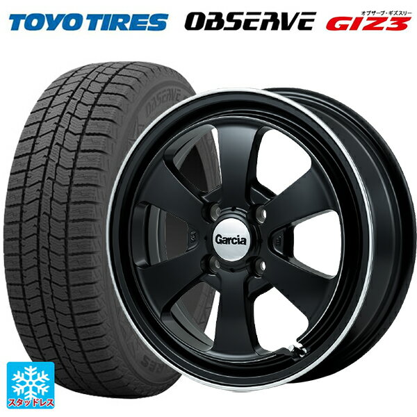 165/60R14 75Q トーヨー オブザーブ ガリットギズ3 エムアイディー ガルシア ダラス6 セミグロスブラック/デュアルポリッシュ 14-4.5J 国産車用 スタッドレスタイヤホイール4本セット