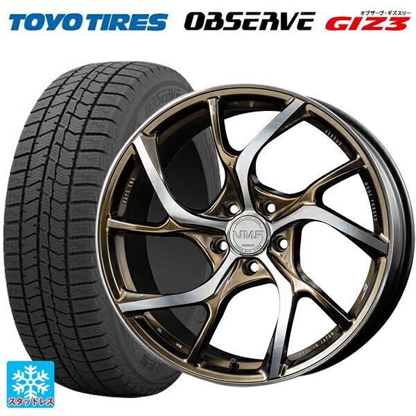 【3/15〜16 全品ポイント3倍】225/55R19 103Q トーヨー オブザーブ ガリットギズ3 レイズ VMF C-01 NX 19-8J 国産車用 スタッドレスタイヤホイール4本セット