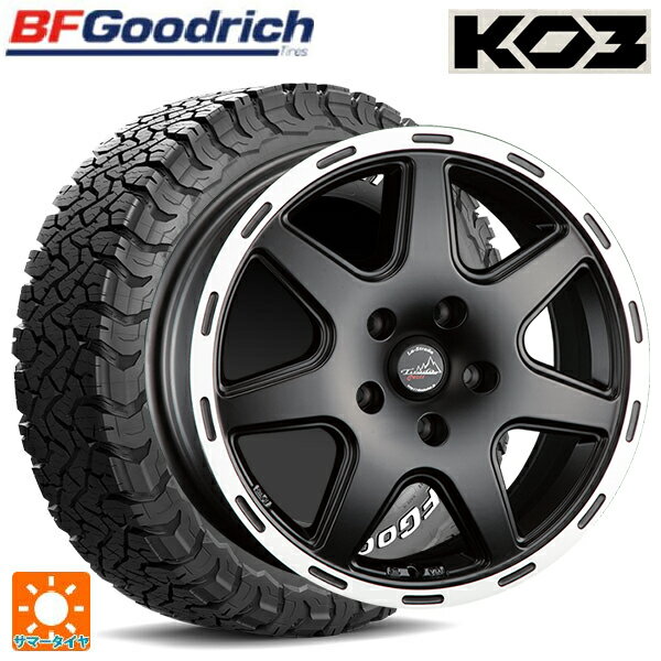 ジープ ラングラー(JL系)用 265/70R17 118/115S BFグッドリッチ オールテレーン TA KO3 ホワイトレター 正規品 # 阿部商会 ラ・ストラーダ ティラードクロス マットブラックリムポリッシュ 新品サマータイヤホイール 4本セット