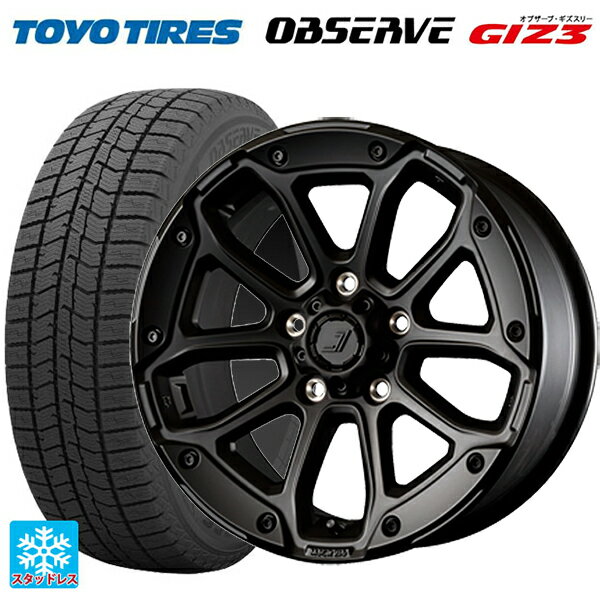 トヨタ プリウス(60系)用 195/60R17 90Q トーヨー オブザーブ ガリットギズ3 ジェップセン MJCR216 ステルスブラック 新品スタッドレスタイヤホイール 4本セット