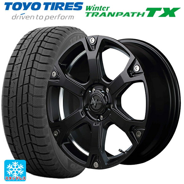 【6/22 20時〜 全品P5倍＆クーポン】225/55R18 98Q トーヨー ウインタートランパス TX エムアイディー ナイトロパワー ウォーヘッドS セミグロスブラック/アンダーカットポリッシュ 18-7J 国産車用 スタッドレスタイヤホイール4本セット