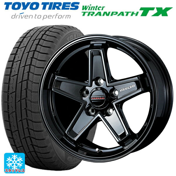 トヨタ ヴェルファイア(30系)用 225/60R17 99Q トーヨー ウインタートランパス TX ウェッズ キーラー タクティクス グロスブラック 新品スタッドレスタイヤホイール 4本セット