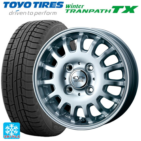 155/65R14 75Q トーヨー ウインタートランパス TX ウェッズ ヴィセンテ04EV シルバー 14-4.5J 国産車用 スタッドレスタイヤホイール4本セット