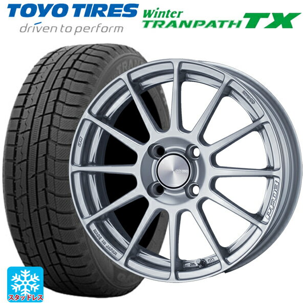【6/15〜16限定 全品P5倍＆クーポン】165/55R15 75Q トーヨー ウインタートランパス TX エンケイ パフォーマンスライン PF03 スパークルシルバー 15-5J 国産車用 スタッドレスタイヤホイール4本セット