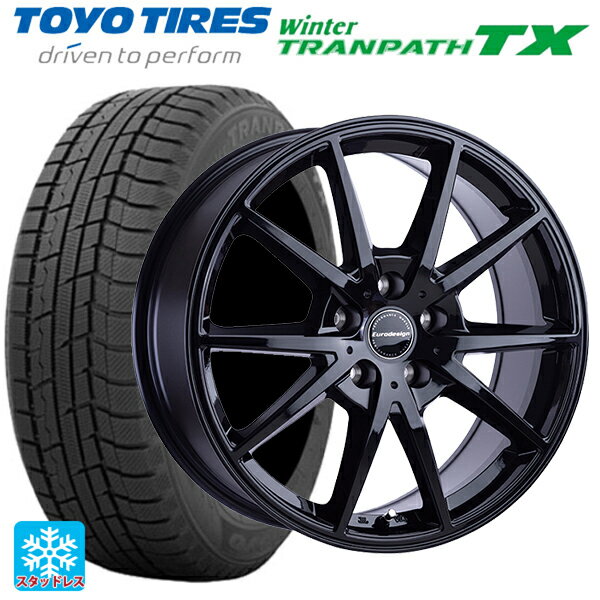 ミニ ミニクロスオーバー(F60)用 225/55R17 97Q トーヨー ウインタートランパス TX 阿部商会 ユーロデザイン スウィンドン グロスブラック 新品スタッドレスタイヤホイール 4本セット