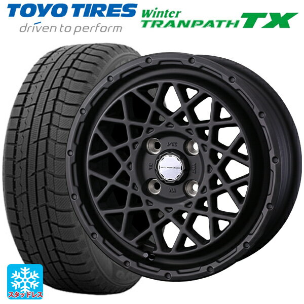 165/65R14 79Q トーヨー ウインタートランパス TX # ウェッズ マッドヴァンス 09 FULL MAT BLACK 14-4.5J 国産車用 スタッドレスタイヤホイール4本セット