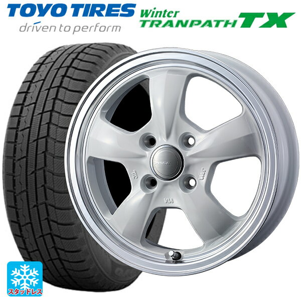 165/65R14 79Q トーヨー ウインタートランパス TX # ウェッズ グラフト 5S ホワイトリムポリッシュ 14-4.5J 国産車用 スタッドレスタイヤホイール4本セット