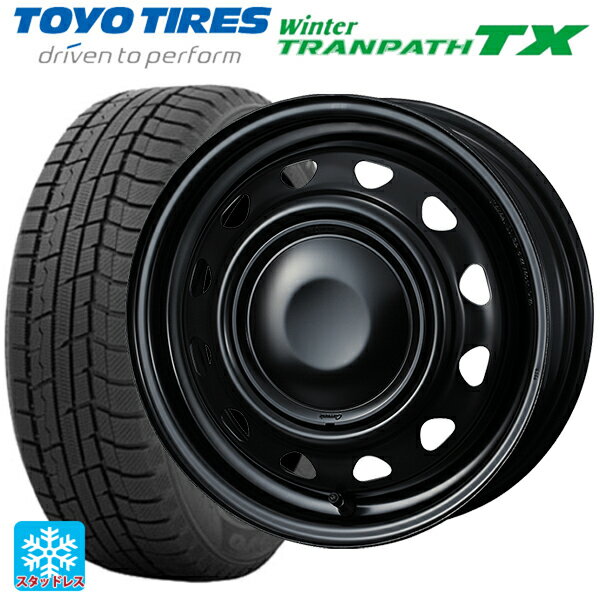 【6/15〜16限定 全品P5倍＆クーポン】在庫有 165/65R14 79Q トーヨー ウインタートランパス TX ウェッズ ネオキャロ スチールホイール # セミマットブラック+ブラックキャップ 14-4.5J 国産車用 スタッドレスタイヤホイール4本セット