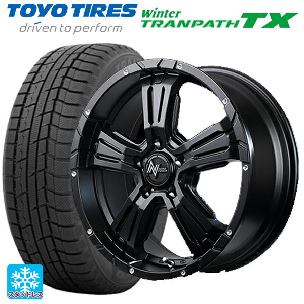【6/15〜16限定 全品P5倍＆クーポン】215/65R16 98Q トーヨー ウインタートランパス TX エムアイディー ナイトロパワー クロスクロウ セミグロスブラック＋ピアスドリルド 16-7J 国産車用 スタッドレスタイヤホイール4本セット