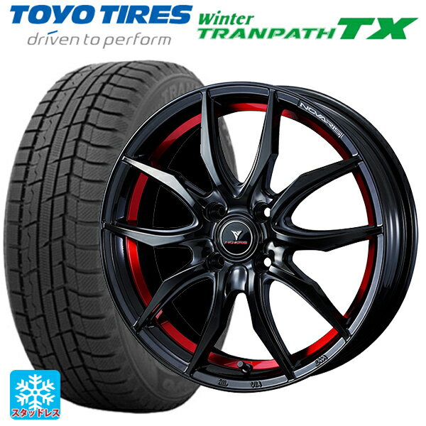 【6/22 20時〜 全品P5倍＆クーポン】155/65R14 75Q トーヨー ウインタートランパス TX ウェッズ ノヴァリス ローグ VF ピアノブラック/レッドライン 14-4.5J 国産車用 スタッドレスタイヤホイール4本セット