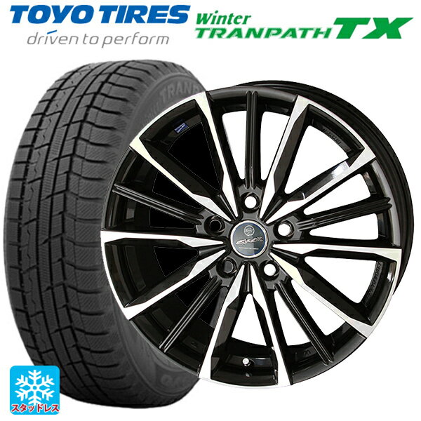 【6/22 20時〜 全品P5倍＆クーポン】215/65R16 98Q トーヨー ウインタートランパス TX 共豊 スマック ヴァルキリー サファイアブラックxメタリックポリッシュ 16-6.5J 国産車用 スタッドレスタイヤホイール4本セット