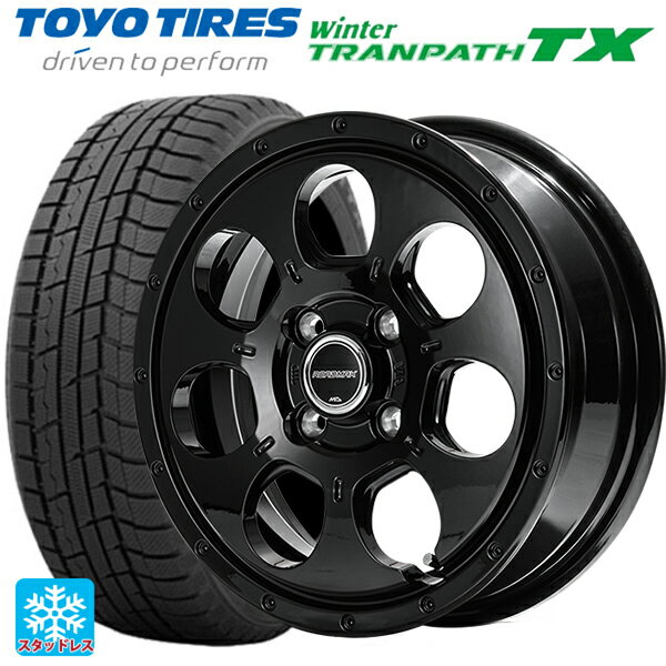 【6/15〜16限定 全品P5倍＆クーポン】155/65R14 75Q トーヨー ウインタートランパス TX エムアイディー MIDホイール マッドエージェント セミグロスブラック 14-4.5J 国産車用 スタッドレスタイヤホイール4本セット
