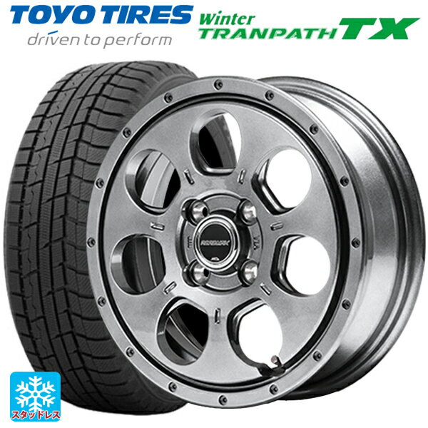 【6/22 20時〜 全品P5倍＆クーポン】165/55R15 75Q トーヨー ウインタートランパス TX エムアイディー MIDホイール マッドエージェント メタリックグレー 15-4.5J 国産車用 スタッドレスタイヤホイール4本セット