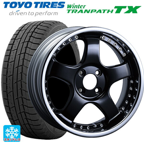 【6/22 20時〜 全品P5倍＆クーポン】215/50R17 91Q トーヨー ウインタートランパス TX タナベ SSR プロフェッサー SP1R ブラック 17-7J 国産車用 スタッドレスタイヤホイール4本セット