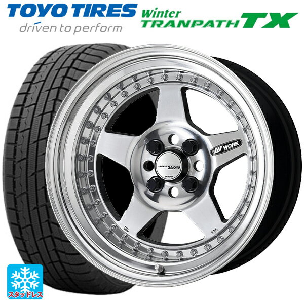 【6/11 1:59迄 全品ポイント5倍】215/65R16 98Q トーヨー ウインタートランパス TX ワーク マイスター CR01 PP 16-6.5J 国産車用 スタッドレスタイヤホイール4本セット