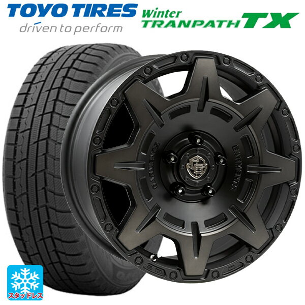 205/55R16 91Q トーヨー ウインタートランパス TX ウェッズ クロスオーバー ガーメンツ スタイルM マットブラッククリア 16-7J 国産車用 スタッドレスタイヤホイール4本セット