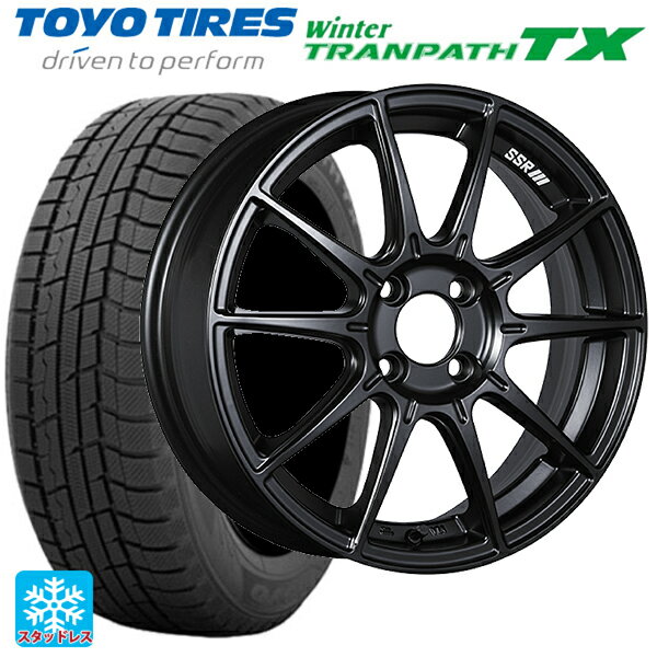 【6/11 1:59迄 全品ポイント5倍】165/55R15 75Q トーヨー ウインタートランパス TX タナベ SSR GT X01 フラットブラック 15-5J 国産車用 スタッドレスタイヤホイール4本セット
