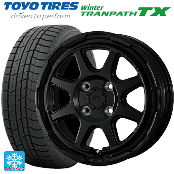 【6/11 1:59迄 全品ポイント5倍】155/65R14 75Q トーヨー ウインタートランパス TX ウェッズ ウェッズ アドヴェンチャー スタットベルグ セミマットブラック 14-4.5J 国産車用 スタッドレスタイヤホイール4本セット