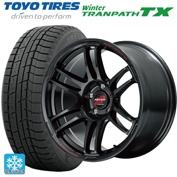 【6/22 20時〜 全品P5倍＆クーポン】スバル レガシィアウトバック(BS系)用 225/60R18 100Q トーヨー ウインタートランパス TX エムアイディー MIDレーシング R26 クリスタルブラック 新品スタッドレスタイヤホイール 4本セット