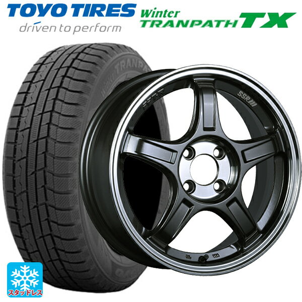 【6/11 1:59迄 全品ポイント5倍】165/55R15 75Q トーヨー ウインタートランパス TX タナベ SSR GT X03 ガンメタ+Sクリア 15-5J 国産車用 スタッドレスタイヤホイール4本セット