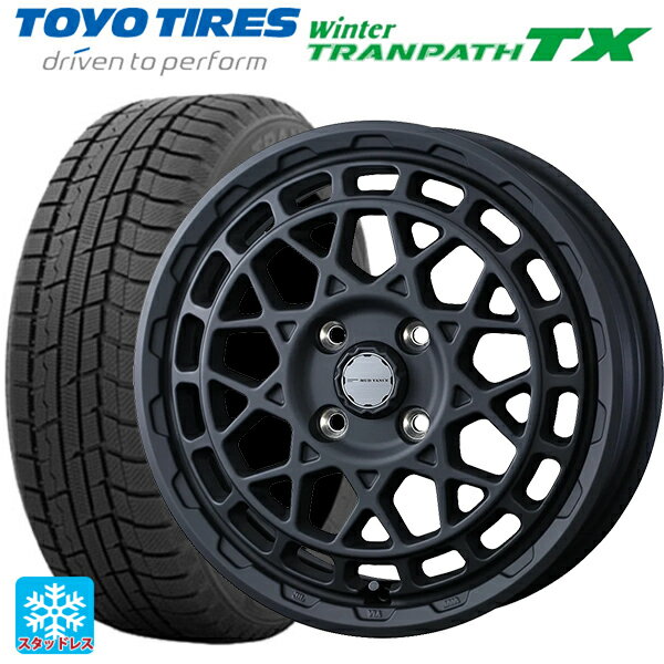【6/15〜16限定 全品P5倍＆クーポン】165/55R15 75Q トーヨー ウインタートランパス TX ウェッズ マッドヴァンス X タイプM フルマットブラック 15-4.5J 国産車用 スタッドレスタイヤホイール4本セット