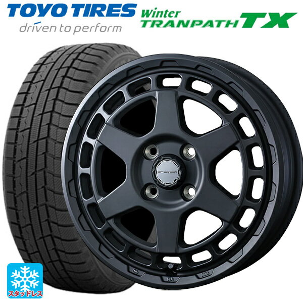 165/65R14 79Q トーヨー ウインタートランパス TX # ウェッズ マッドヴァンス X タイプS フルマットブラック 14-4.5J 国産車用 スタッドレスタイヤホイール4本セット