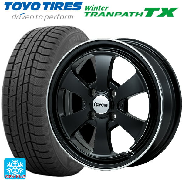 【6/22 20時〜 全品P5倍＆クーポン】155/65R14 75Q トーヨー ウインタートランパス TX エムアイディー ガルシア ダラス6 セミグロスブラック/デュアルポリッシュ 14-4.5J 国産車用 スタッドレスタイヤホイール4本セット
