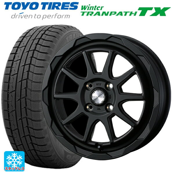 【6/15〜16限定 全品P5倍＆クーポン】155/65R14 75Q トーヨー ウインタートランパス TX ウェッズ マッドヴァンス06 フルマットブラック 14-4.5J 国産車用 スタッドレスタイヤホイール4本セット