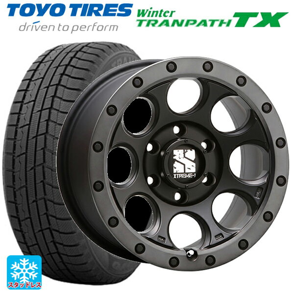 【6/20限定 全品P5倍＆クーポン】215/65R16 98Q トーヨー ウインタートランパス TX エムエルジェイ エクストリームJ XJ03 Flat Black Smoke 16-7J 国産車用 スタッドレスタイヤホイール4本セット