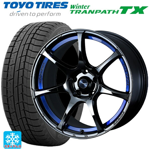 【6/11 1:59迄 全品ポイント5倍】215/60R17 96Q トーヨー ウインタートランパス TX ウェッズ ウェッズスポーツ SA75R BLC2 17-7.5J 国産車用 スタッドレスタイヤホイール4本セット
