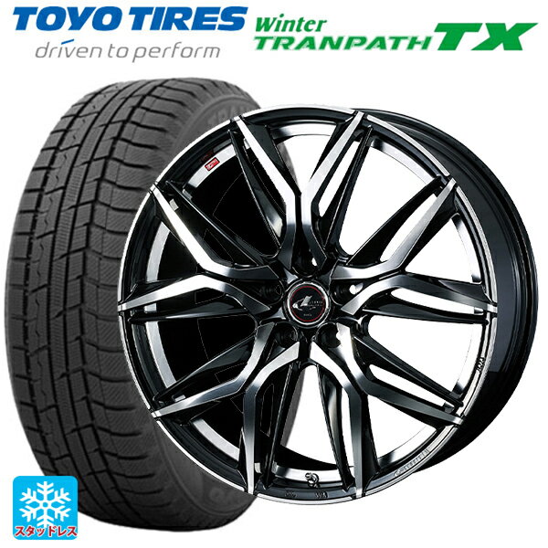【6/22 20時〜 全品P5倍＆クーポン】215/60R17 96Q トーヨー ウインタートランパス TX ウェッズ レオニス LM PBMC 17-7J 国産車用 スタッドレスタイヤホイール4本セット