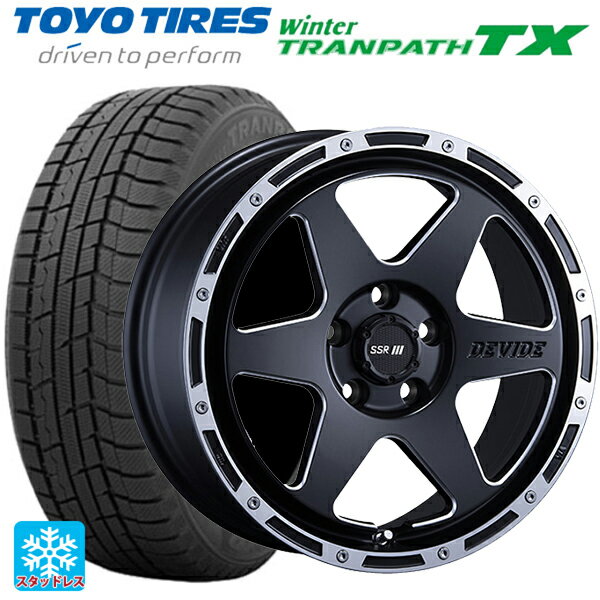 【6/22 20時〜 全品P5倍＆クーポン】トヨタ RAV4(50系)用 225/65R17 102Q トーヨー ウインタートランパス TX タナベ SSR ディバイド TR-6 フラットブラックポリッシュ 新品スタッドレスタイヤホイール 4本セット