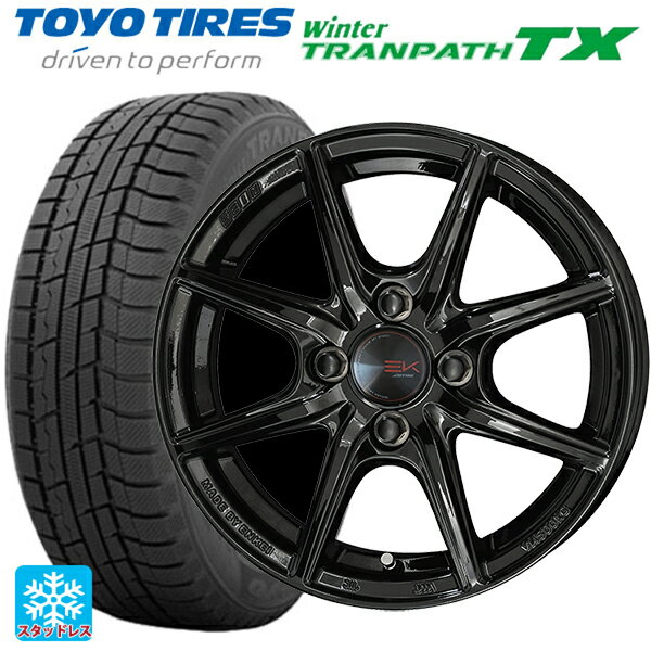 【6/22 20時〜 全品P5倍＆クーポン】215/65R16 98Q トーヨー ウインタートランパス TX 共豊 ザインEK ソリッドブラック 16-6.5J 国産車用 スタッドレスタイヤホイール4本セット