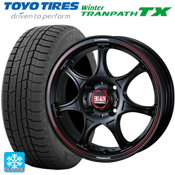 155/65R14 75Q トーヨー ウインタートランパス TX ヨシムラ WRS セブン セミマットブラック 14-4.5J 国産車用 スタッドレスタイヤホイール4本セット