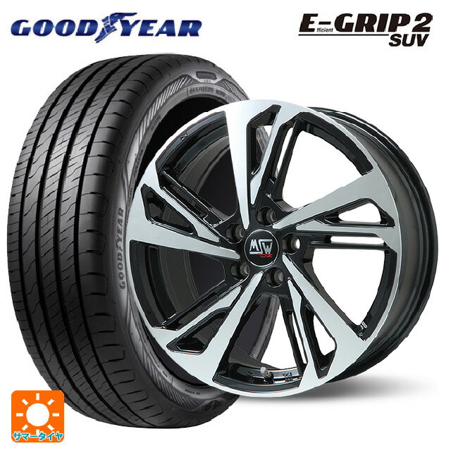 【6/20限定 全品P5倍＆クーポン】ボルボ XC40(XB系)用 235/55R18 100V グッドイヤー エフィシェントグリップ 2 SUV MSW MSW60 グロスブラックフルポリッシュ 新品サマータイヤホイール 4本セット